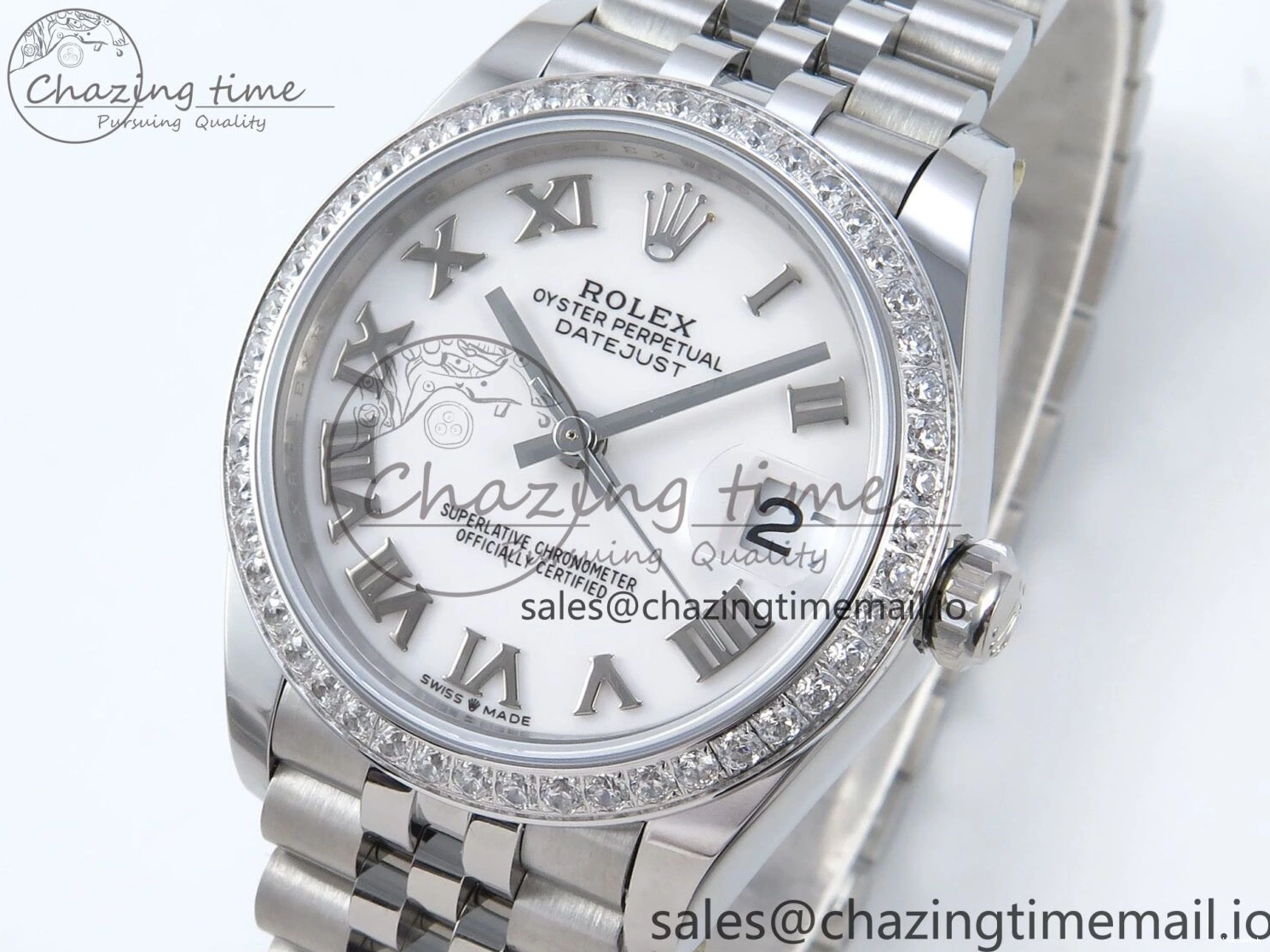 Bezel 904L Steel Dial Edition Bracelet 31 on ETA White 2688 DateJust ARF Diamonds 1:1 Best SS 278384RBR Jubilee Roman 0109